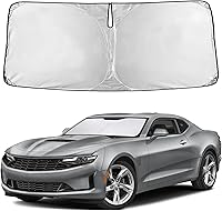 Vista 283 de EcoNour Parasol para parabrisas de camiones con bolsillo de almacenamiento Parasol reflectante de material 240T para protección contra rayos UV