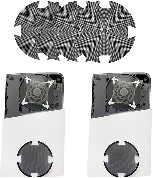 Coyktonty Dust Filter for PS5 Pro/PS5 Slim Dust Prevention Dust Cover Fan Cover PlayStation 5 Pro Optical Drive Version/Digital Version Game Console Accessory 4 Pack