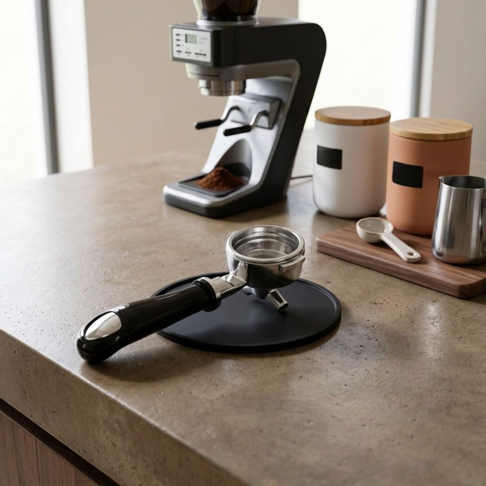 Portafiltro per caffè espresso in acciaio inox da 58 mm con cestello filtrante per Breville serie 9, manico rimovibile per macchine da caffè espresso di grado 304