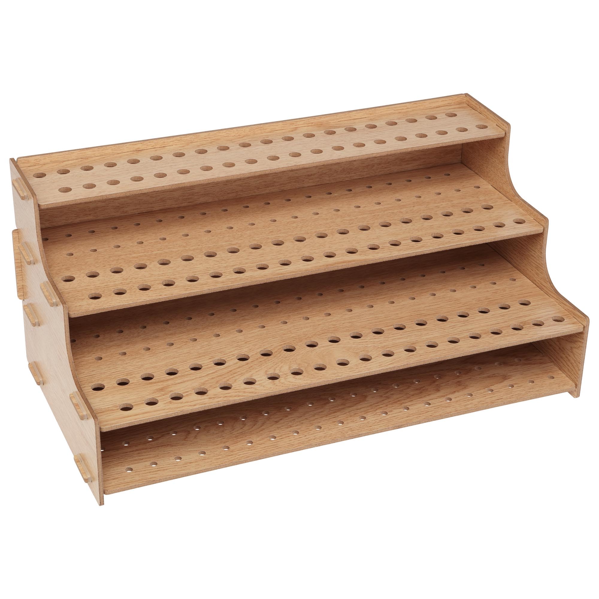 HG Art Concepts Mezzo Artist Studio Buntstiftehalter – Schreibtisch-Farbstift-Organizer, einfache Montage, aufrechtes Aufbewahrungsregal für 120 Bleistifte, 0,95 cm Durchmesser Löcher mit Punktablage