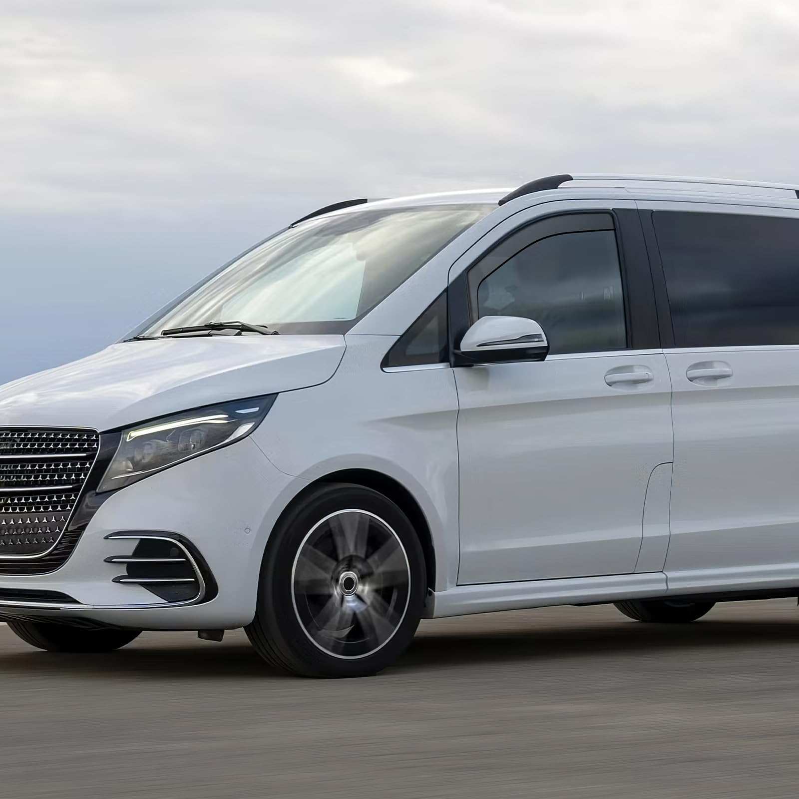 GEARMONSTER Windabweiser kompatibel mit Mercedes Vito 2016-2023, 2 Stück, Schwarz
