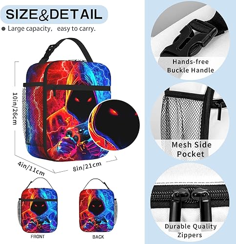 Miniatura 2 de Lonchera con aislamiento térmico para videojuegos, para niños, reutilizable, portátil, con control de videojuegos, para niños, adolescentes,