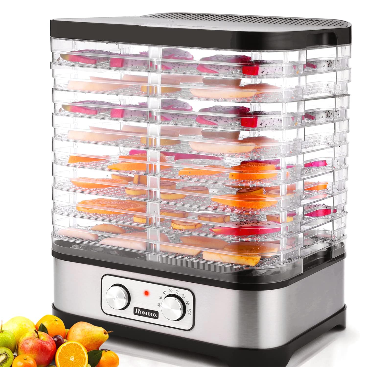 COOCHEER Voedseldroger, Fruit, Timer, Timer, Levensmiddeldroger, 250 W Lcd Display Temperatuur Instelbaar 400wlcd COOCHEER Voedseldroger, Fruit, Timer, Timer, Levensmiddeldroger, 250 W Lcd Display Temperatuur Instelbaar 400wlcd