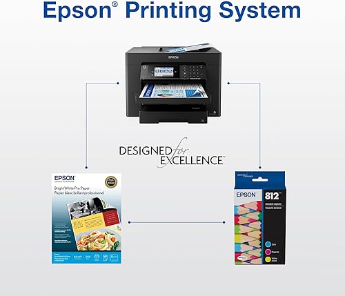 Miniatura 6 de Epson 812 DURABrite Ultra Ink Cartucho cian de capacidad estándar (T812220-S) funciona con Workforce Pro WF-7310,7820, 7840, EC-C7000
