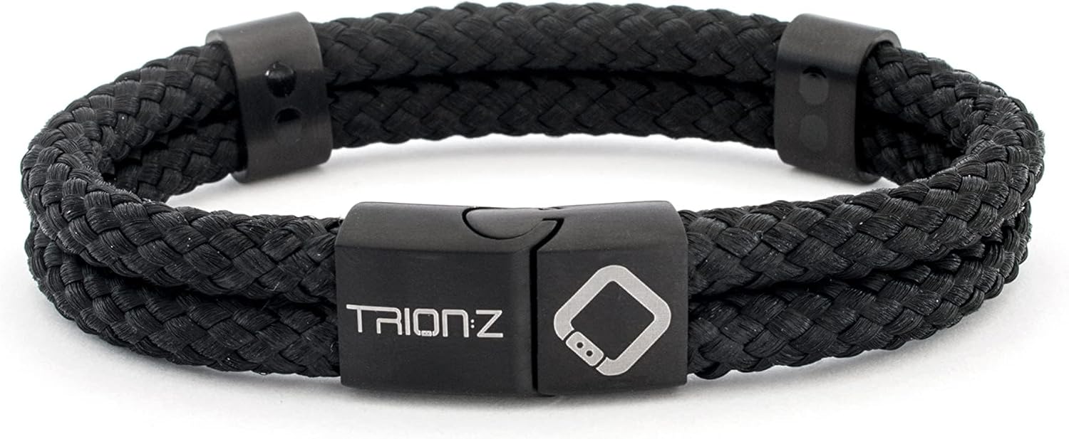 Zen Loop Duo Magnetic Field Therapy Wristband for Women & Men Featuring Patented ANSPO Technology (Black, X-Large)