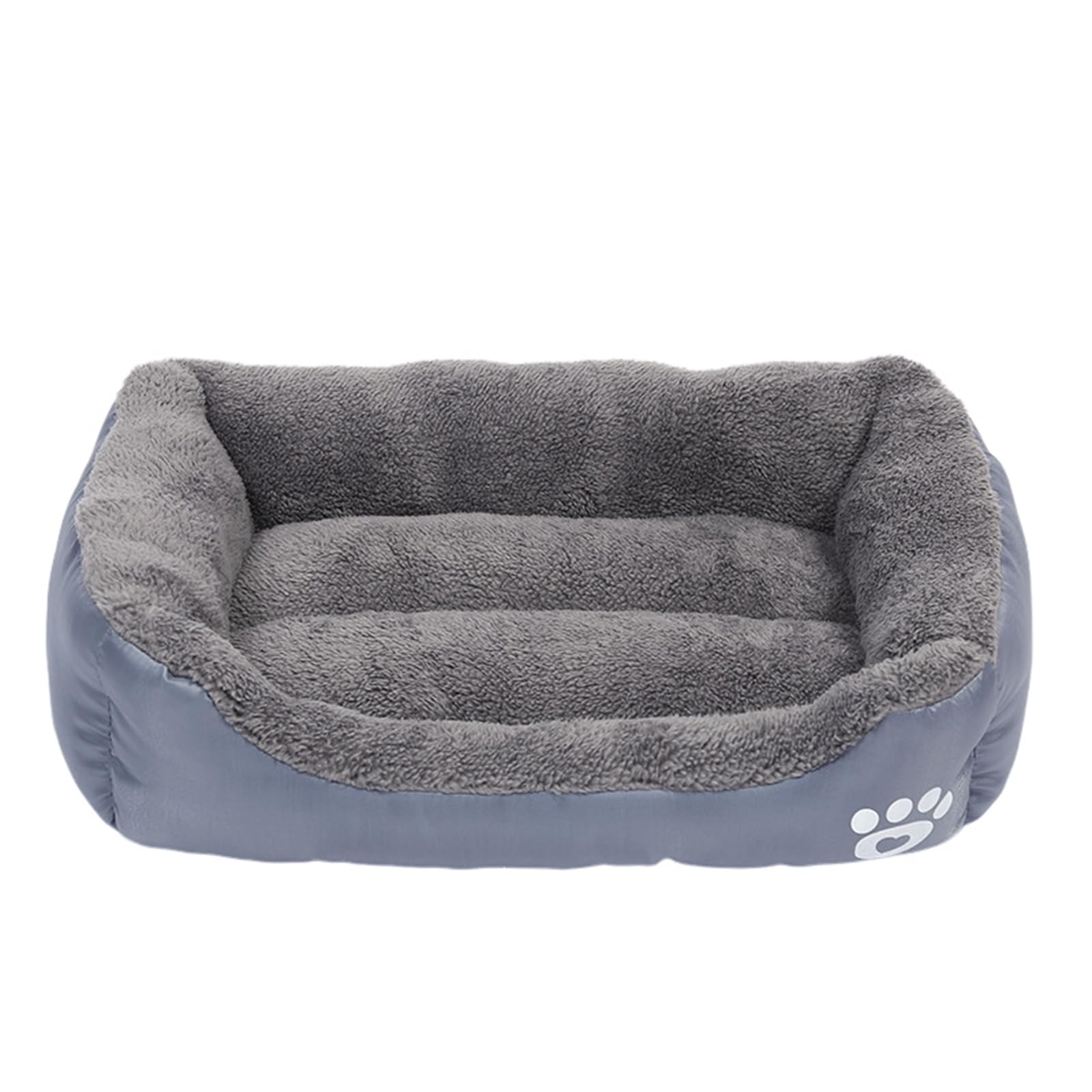 Mateju Plush Pet Bed Rectangle, Comfortable Fluffy Pet Cushion Warm Thick Warm Soft Plush Dog Cat Bed for Indoor Calming Puppy Kitten Petbed, for Small Medium (Gray,54x42x11cm) — image 1