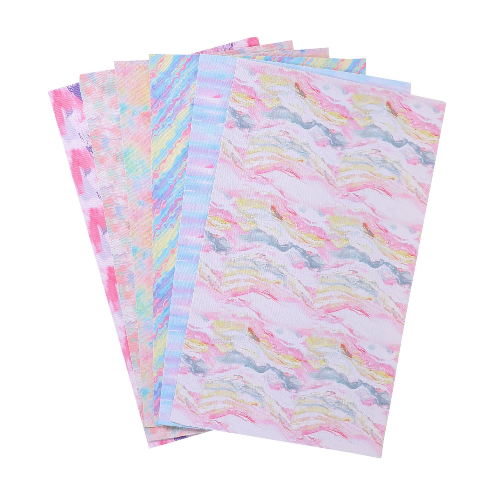 Tofficu 6stücke Teiliges Pu-ledersheets Wasserfest Bastelmaterial Für DIY Schmuck Haarbänder Handyhüllen Diverse Handarbeiten