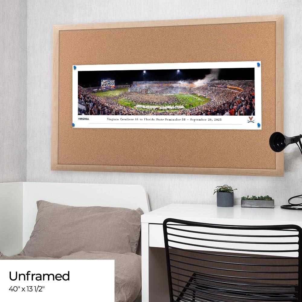 Virginia Cavaliers Football, Storm the Field - Unframed Poster by Blakeway Panoramas