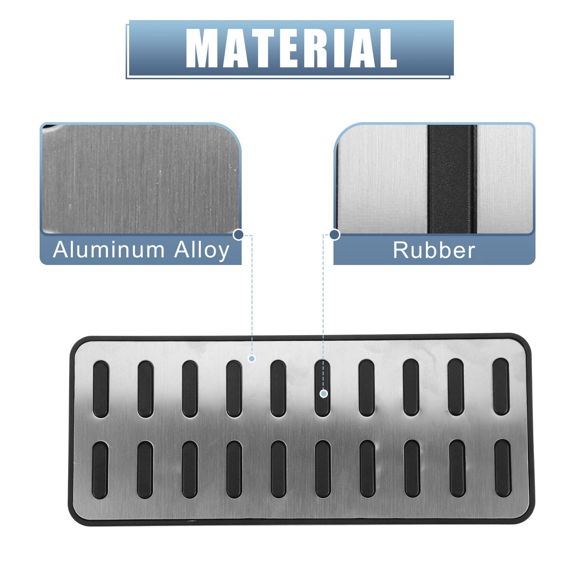 Repose-Pied Voiture Pédale Couverture Pour Hyundai - Accessoire Conduite Antidérapant Alliage Aluminium