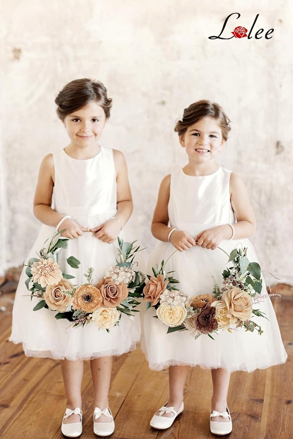 LELEE Artificial Flowers Combo Set Silk Flowers Fake Rose Leaf Box with Stems for DIY Wedding Bouquets Centerpieces Floral Arrangements Baby Shower Party Home Decor(Brown & Nude Color) - Image 7