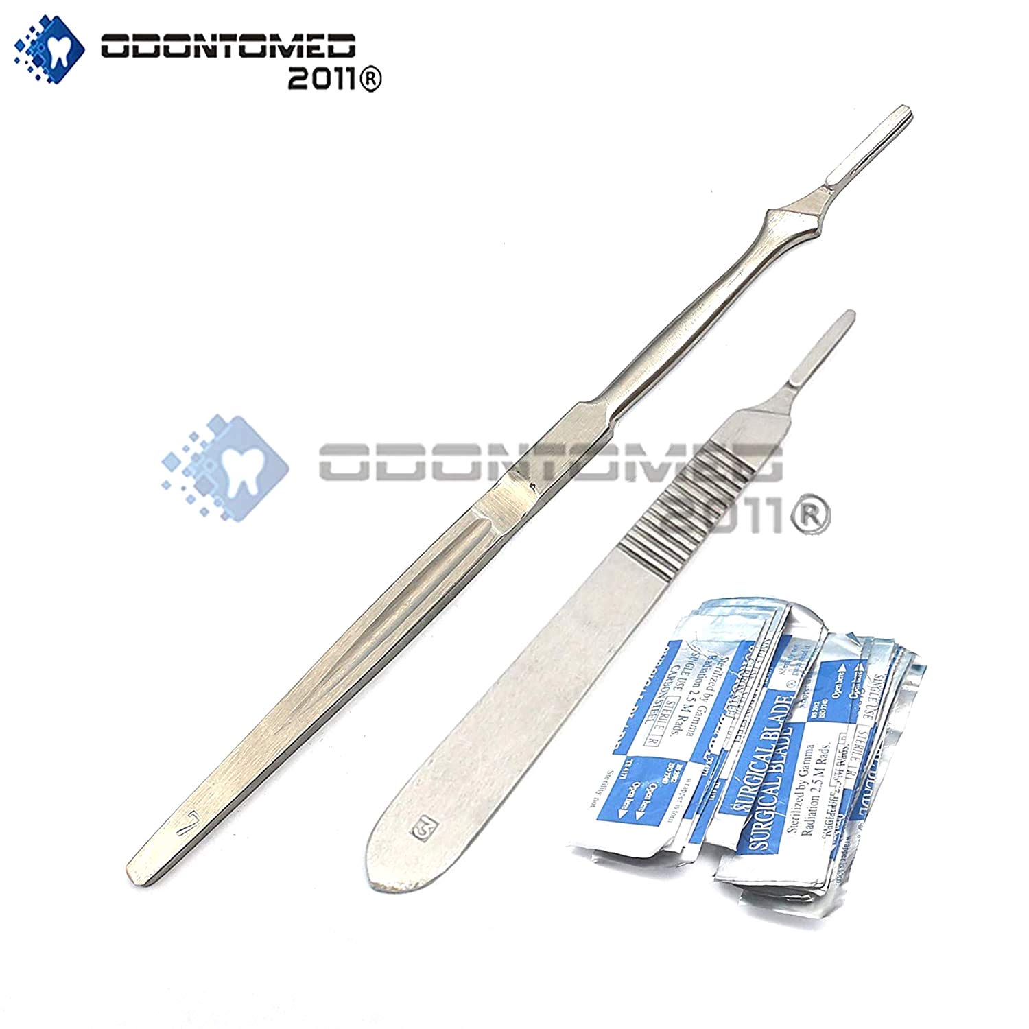 RSA Medical Plus Scalpel Blades Surgical Non-Sterile, Carbon steel, No. 12 & 12B | for Industrial use, 100pcs per box (#12B)