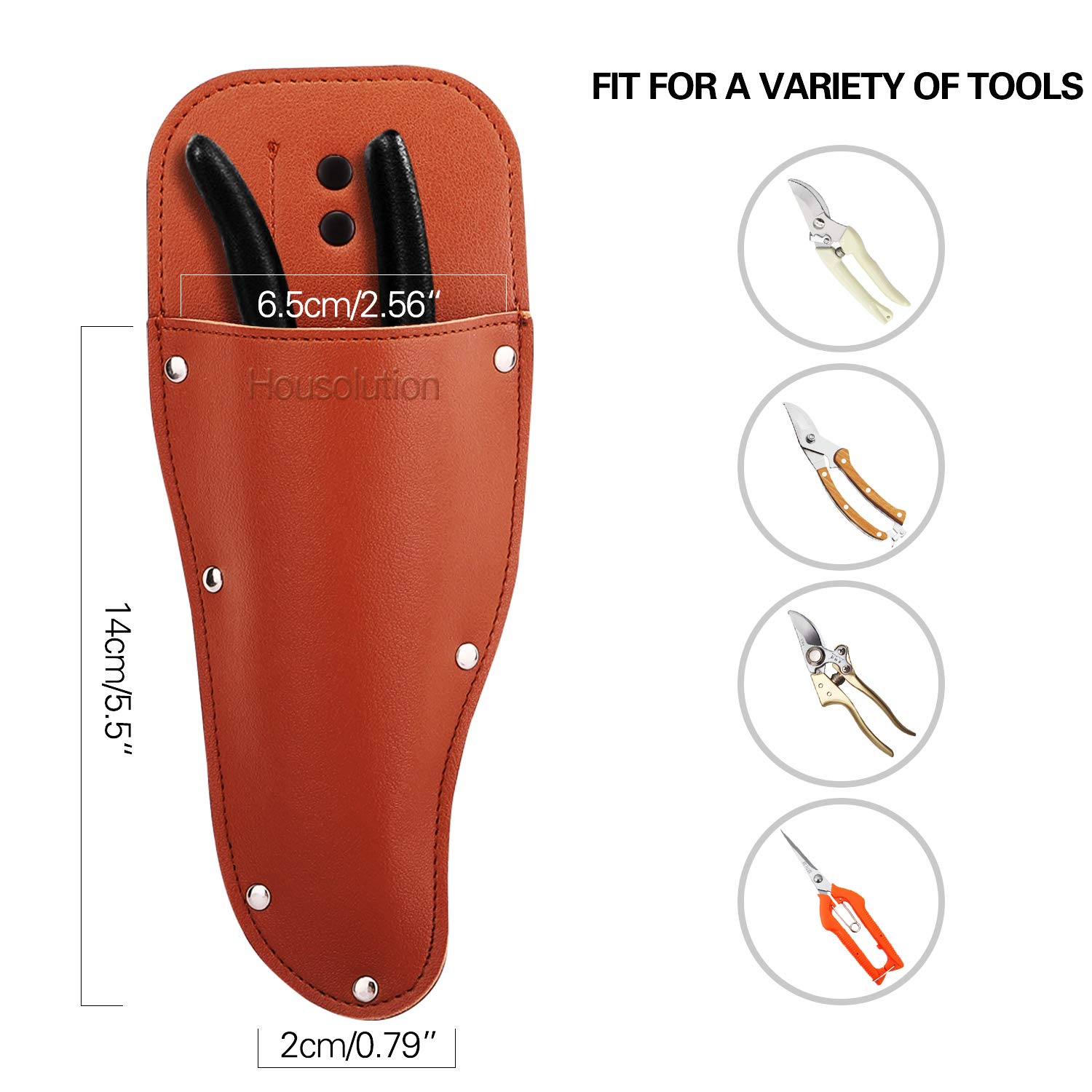 Fodero In Pelle Per Forbici Da Giardino - Custodia Con Clip Per Cintura, Per Cesoie E Attrezzi - Foto 13