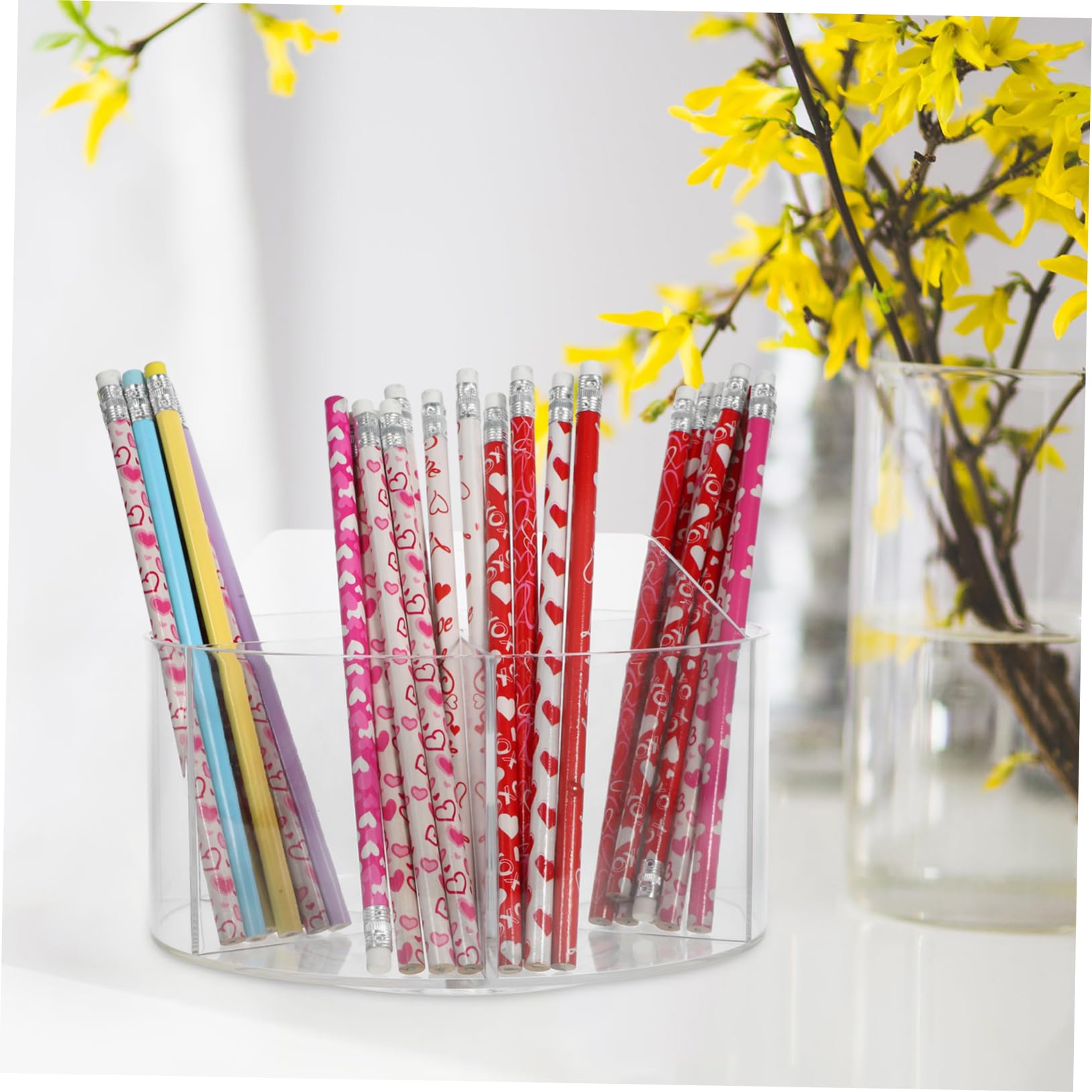 Gadpiparty Porte-stylo Rotatif Boîte à Stylos Pour Rangement De Bureau Organisateur Pour Pinceaux De Maquillage