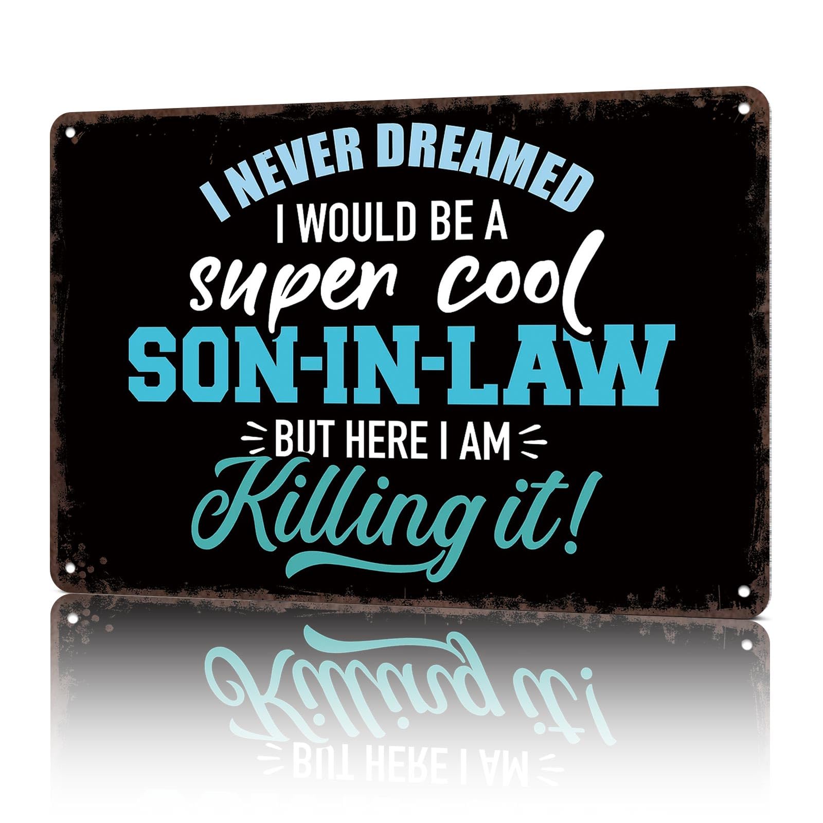 KWQDOZF Vintage Metal Signs I Never Dreamed I Would Be Funny Tin Sign Poster Wall Art For Home Room Bedroom Office Decor 8x12inch