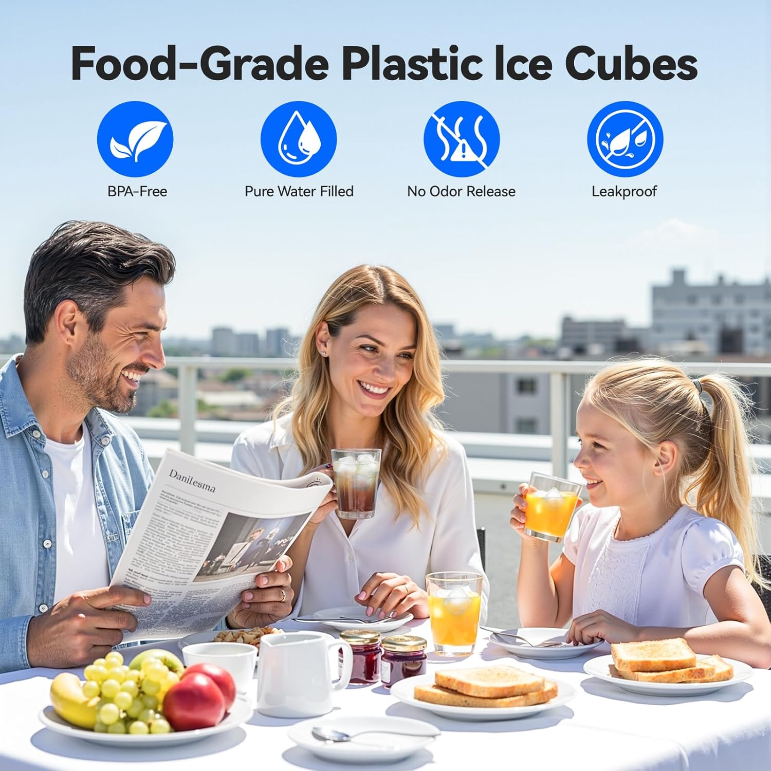 Nilpferd 360Pcs Reusable Ice Cubes for Drinks, BPA-Free Ice Packs for Lunch Boxes Coolers, Refreezable Plastic Ice Cubes Without Diluting Drinks for Party Hosts & Outdoor Ice Baths Enthusiasts (White)