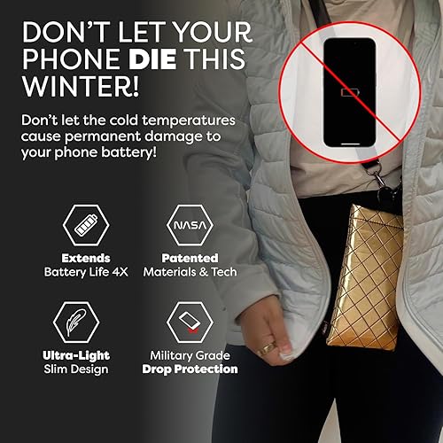 Miniatura 31 de PHOOZY Funda térmica Apollo II para teléfono con aislamiento para clima frío Extiende la duración de la batería 4 veces Accesorios de esquí