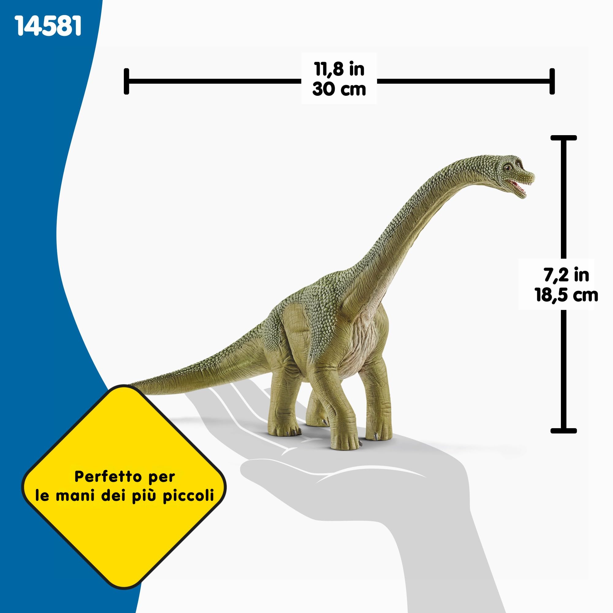 SCHLEICH DINOSAURS | Brachiosauro 14581 | dinosauro realistico | giocattolo dinosaura da collezione | idea regalo per bambine e bambini | giocattolo dinosauro da 3 anni | 30 x 12 x 19 cm