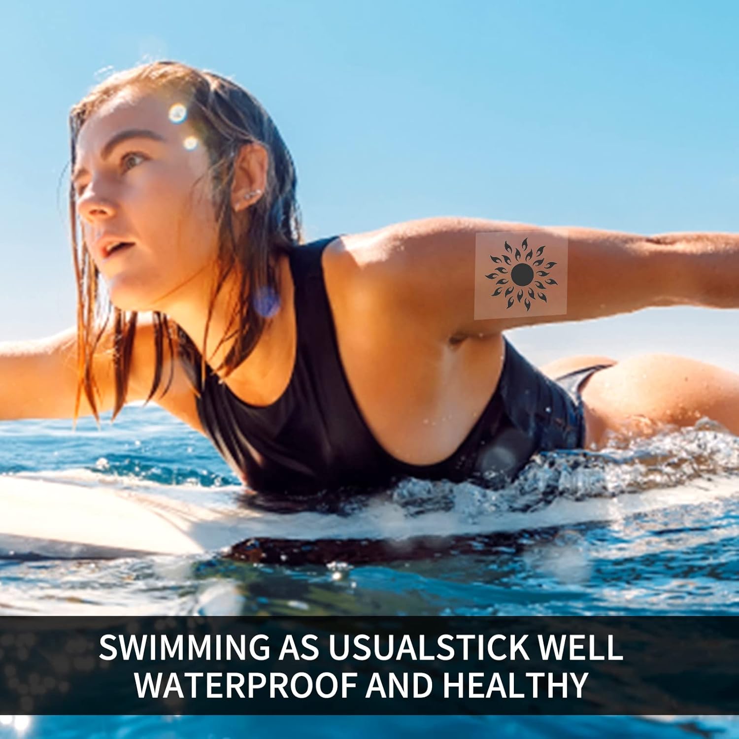 50 Pcs Waterproof Adhesive Bandages Transparent Stretch Tattoo Aftercare Bandage,Protective Waterproof Film Dressing Cover Tape for Wound Dressing, Swimming, Shower (4 x 4 Inch Round,Square) - Image 7