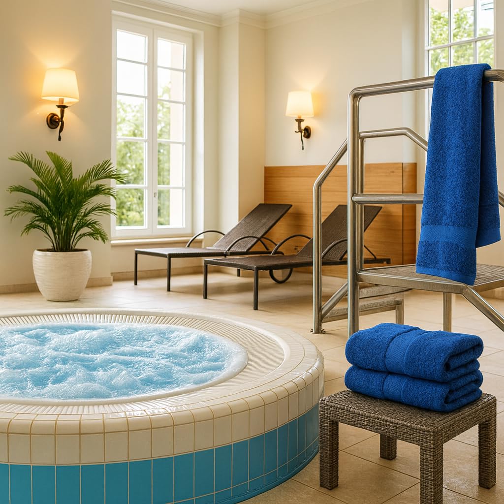Betz Premium Juego de 2 Piezas de Toallas de Sauna 100% algodón XXL Toalla de baño 70x200 cm - Azul
