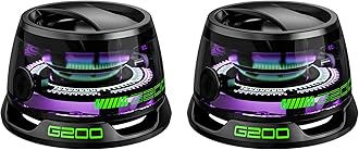 2 Pcs G200 Magnetic Bluetooth Speaker,Multifunctional Portable Mini Speaker with Multi RGB Color Light Show-3D Surround Sound Effect,Christmas Birthday Gifts