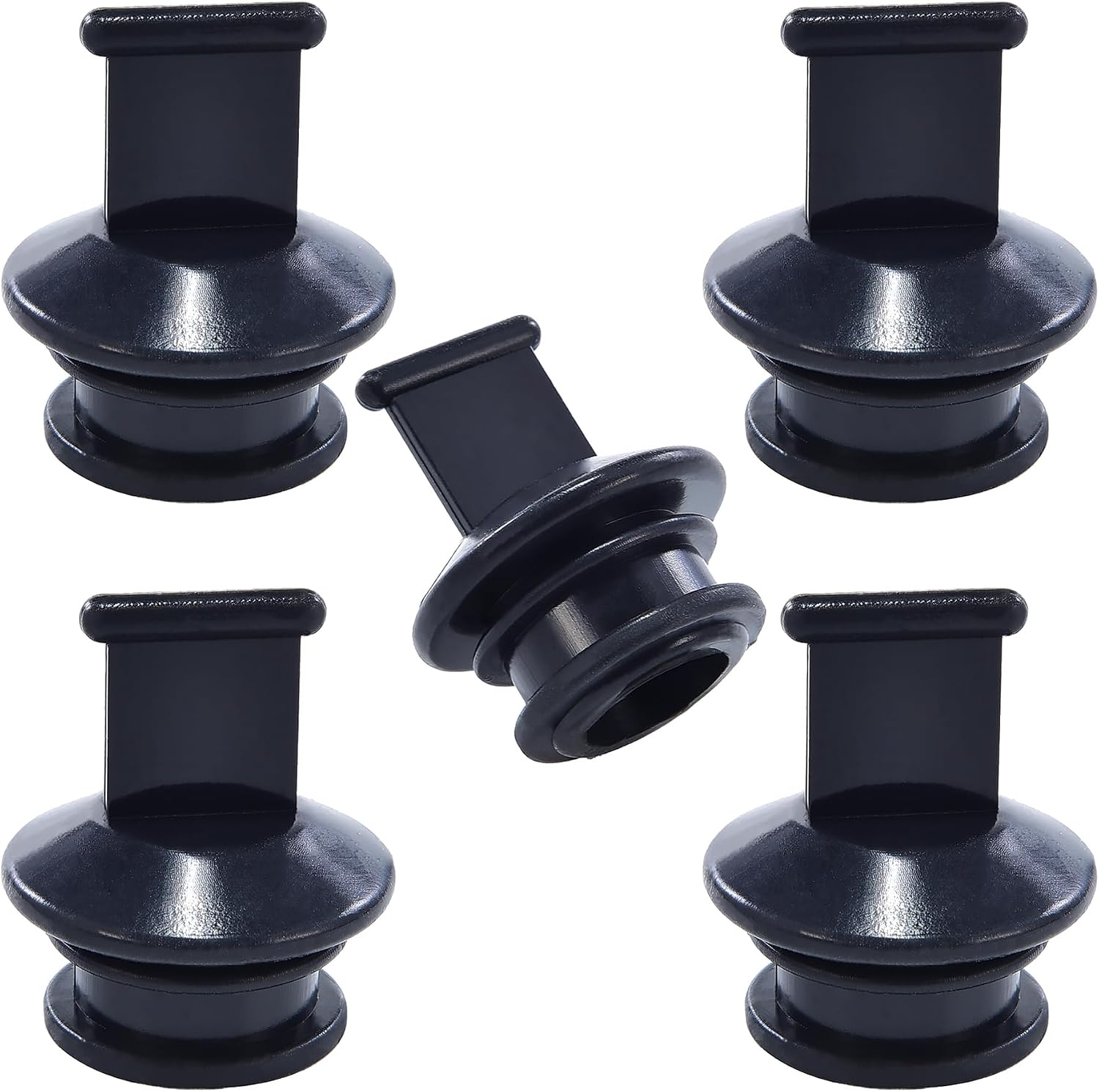 5 Pack Push-in Boat Drain Plug Replacement for Boat f/1-1/8 Push-in Drain Plug Thru-Hull, The Push-in Boat Drain Plug Stopper for Livewell Boat Plug Effectively Prevent Water Overflow