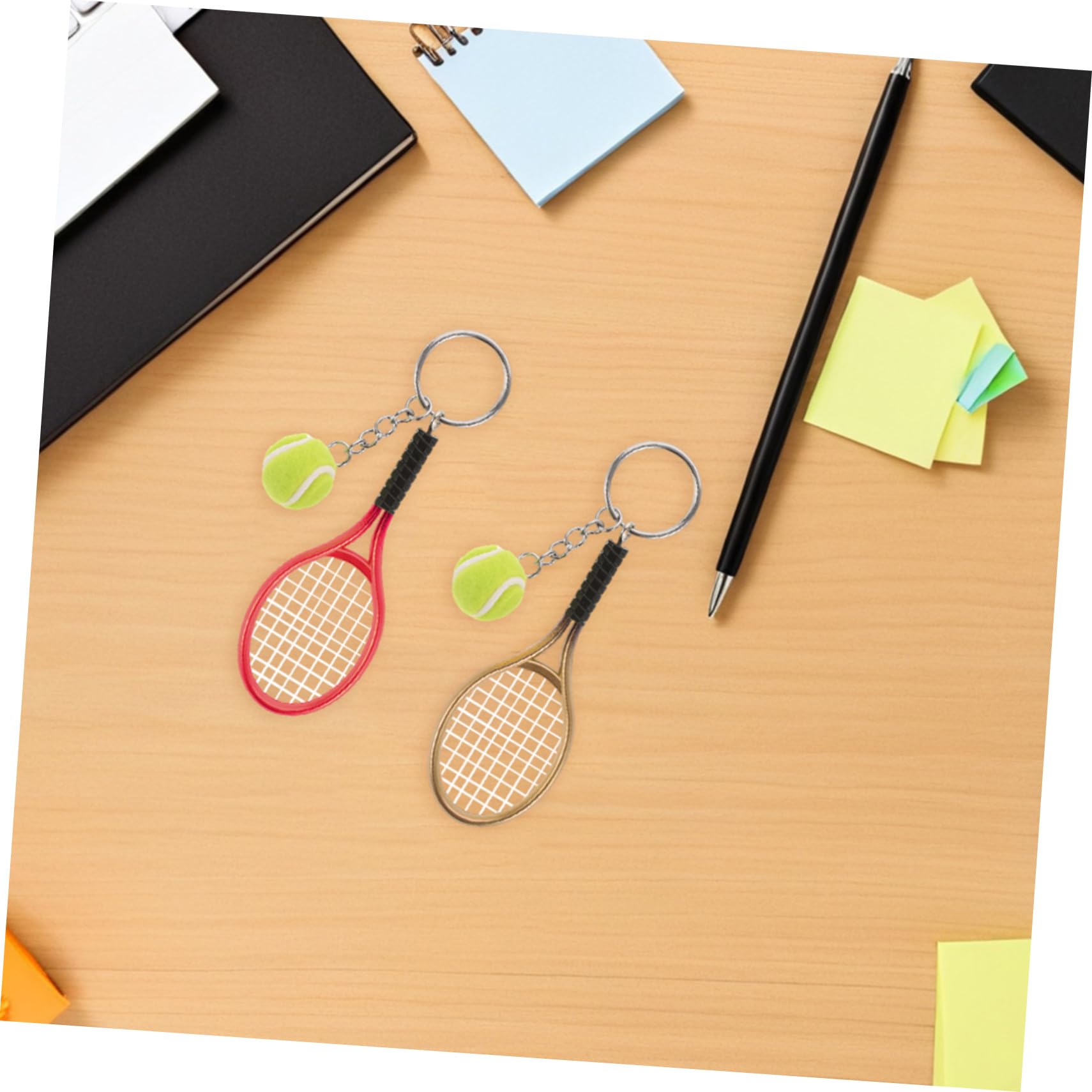 Portachiavi Racchetta da Tennis Mini 18 Pezzi in Plastica | 18pezzi, Forma Racchetta in Stile Unico, per Appassionati di Tennis e Feste