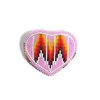 Vista 24 de Pinzas para el cabello con cuentas Colección hecha a mano estilo nativo americano (azul)