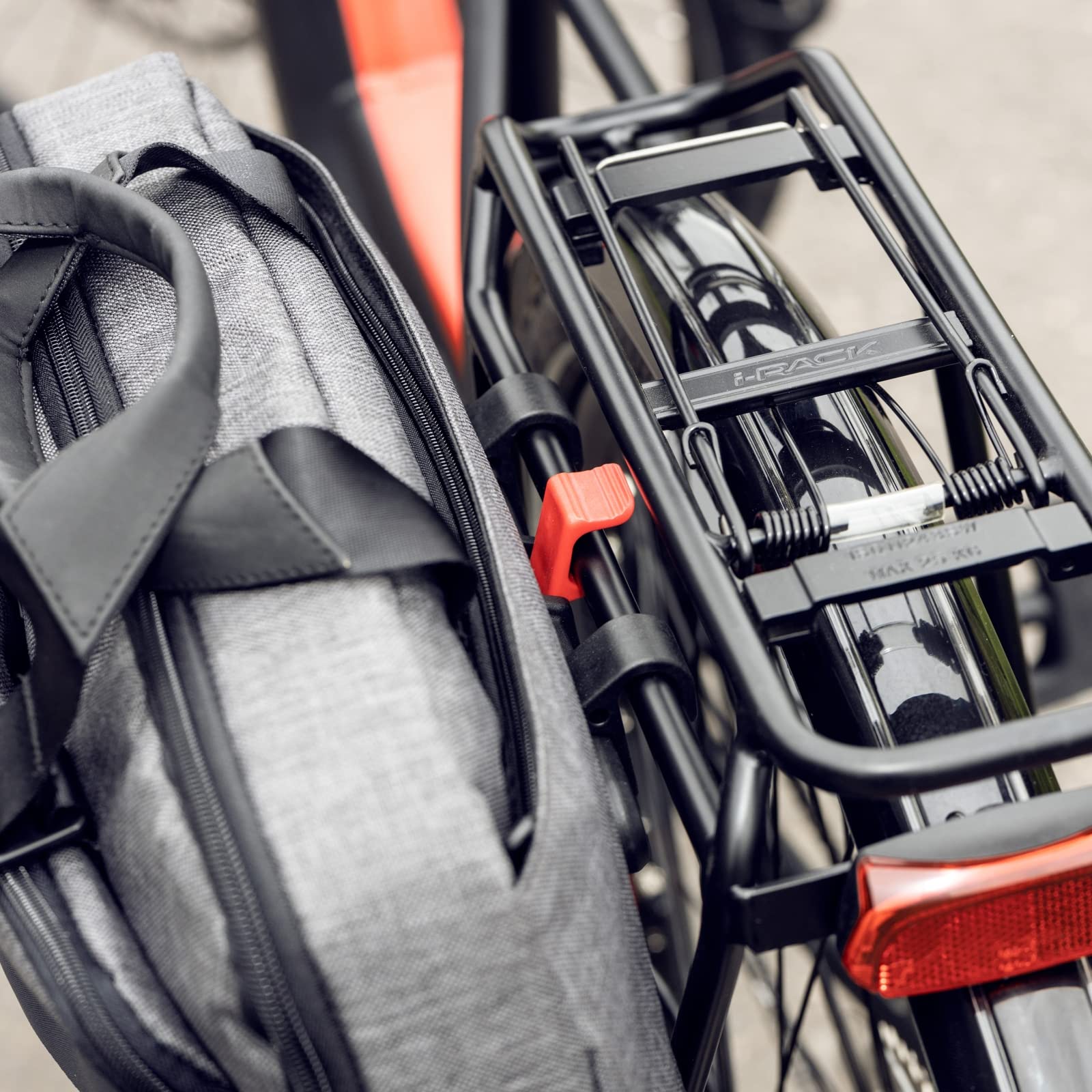 FB2046166 - Fahrrad-Laptoptasche mit Klickfix Kompakt Taschenschiene fürs Fahrrad, Notebooktasche für 17" Notebooks & Tablet aus Polyester, Umhängetasche ca. 31 x 40 x 7 cm, Tasche Grau