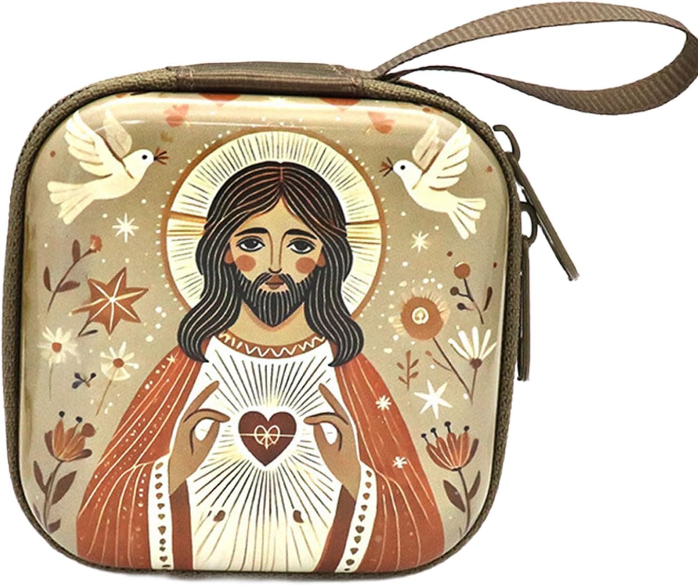 Rosary Bag Zippers Pouches Jewelry Storage Box For Beads Earrings Portable Headphone Bags Catholic Pouch