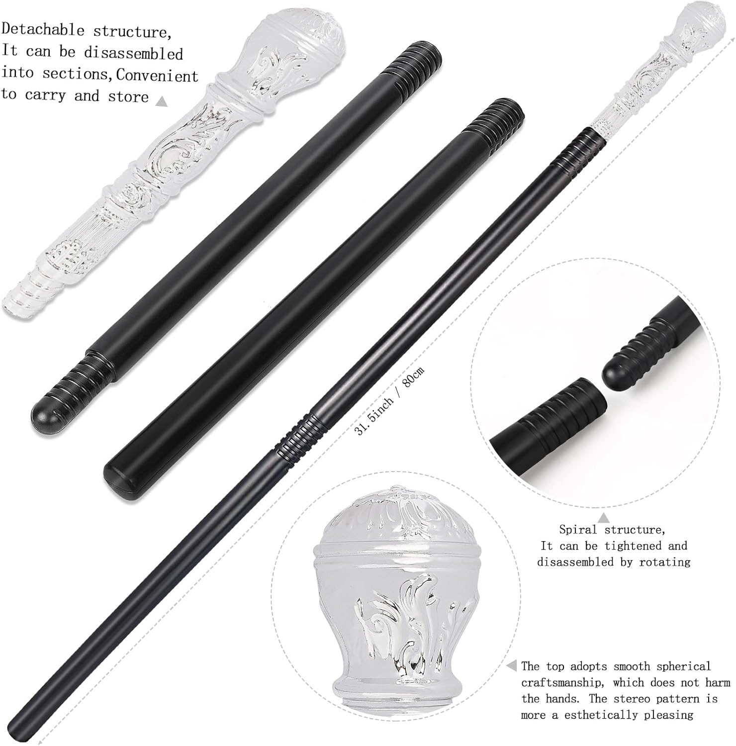 Yewong 5 Pieces Kids Halloween Top Hat Costume Accessories Set Includes Brown Top Hat Walking Scepter Bow Tie Gloves Gold Admit Ticket for Halloween Movie Cosplay Party