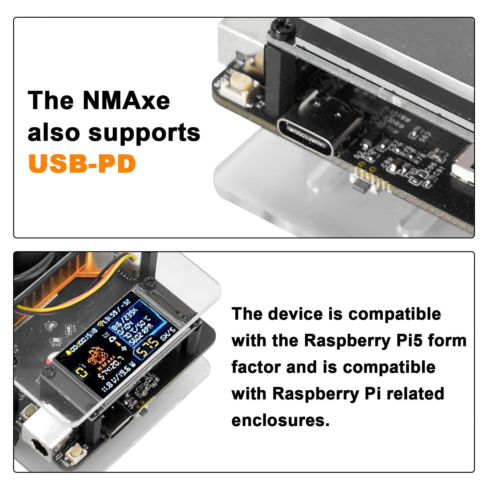 NerdMiner NMaxe Solo Bitcoin Miner with BM1366 ASIC Chip Binghe 500 GH/s 20  J/TH Bitcoin Solo Home Miner Lottery Miner Solo Lottery BTC Bitcoin Miner  with EU Plug Compatible with Nerd Miner: