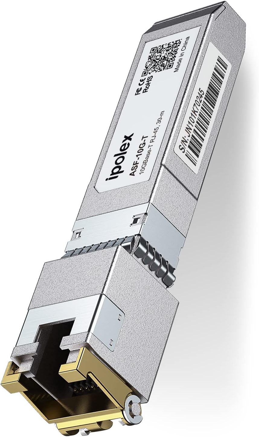 ipolex10G SFP+ RJ45 Copper Transceiver, 10GBase-T RJ-45 SFP+ Module, Compatible for HPP, HP Aruba (CAT6a/CAT7, 30m)