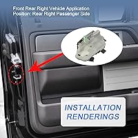 Vista 6 de Actuador de Latiguillo de Cierre de Puerta Compatible con el Lado Derecho Trasero del Pasajero para Ford Explorer 2011-2019 Ford F-150 2009-2014