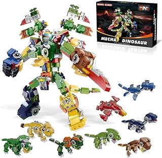 Dinosaur Building Block Toys for Boys and Girls Aged 6 7 8 9 10 Years Old.Take Apart Dinosaur Toys.8 in 1 Robot Building Block Toys.STEM Construction Building Toys.Gifts for Boys and Girls(831P)