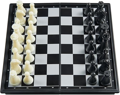 Miniatura 6 de Mini juego de ajedrez de viaje - 5.1 pulgadas magnético portátil plegable juegos de mesa para niños - Juego de ajedrez de bolsillo pequeño (XS)