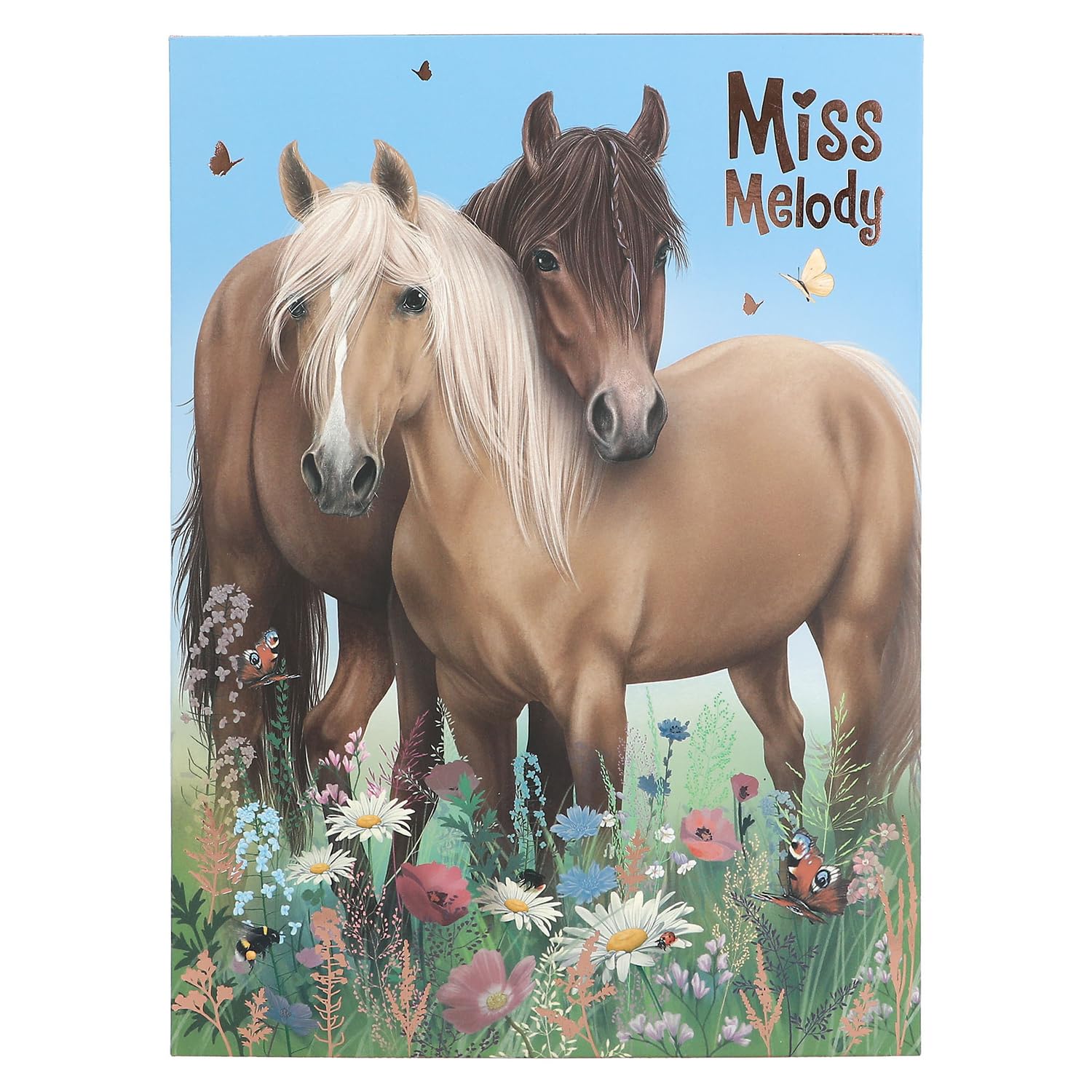 Depesche Miss Melody Set Papier à Lettres Chevaux Fleurs Pochette