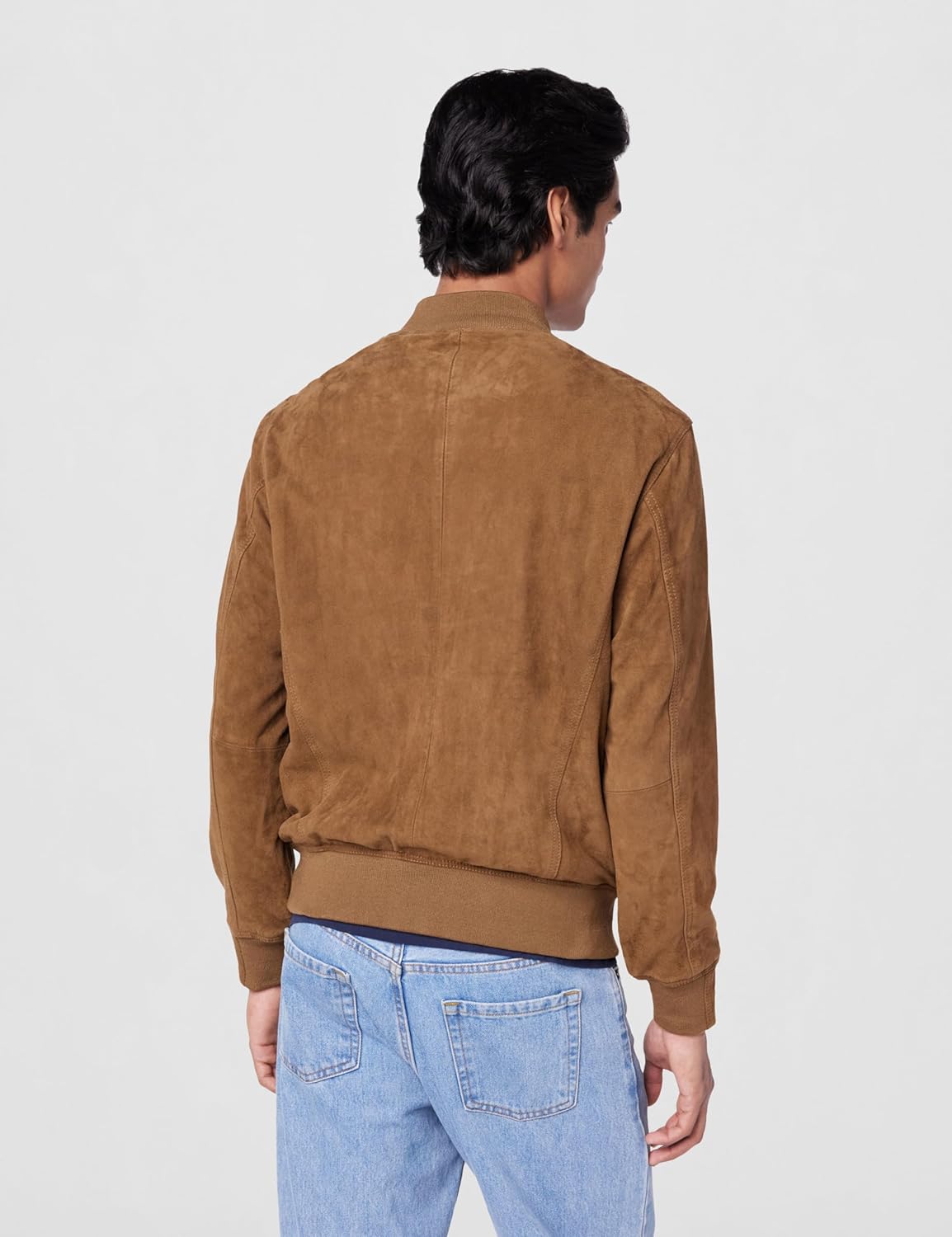 [BLANKNYC] mens Quick Action Suede Bomber - Image 3