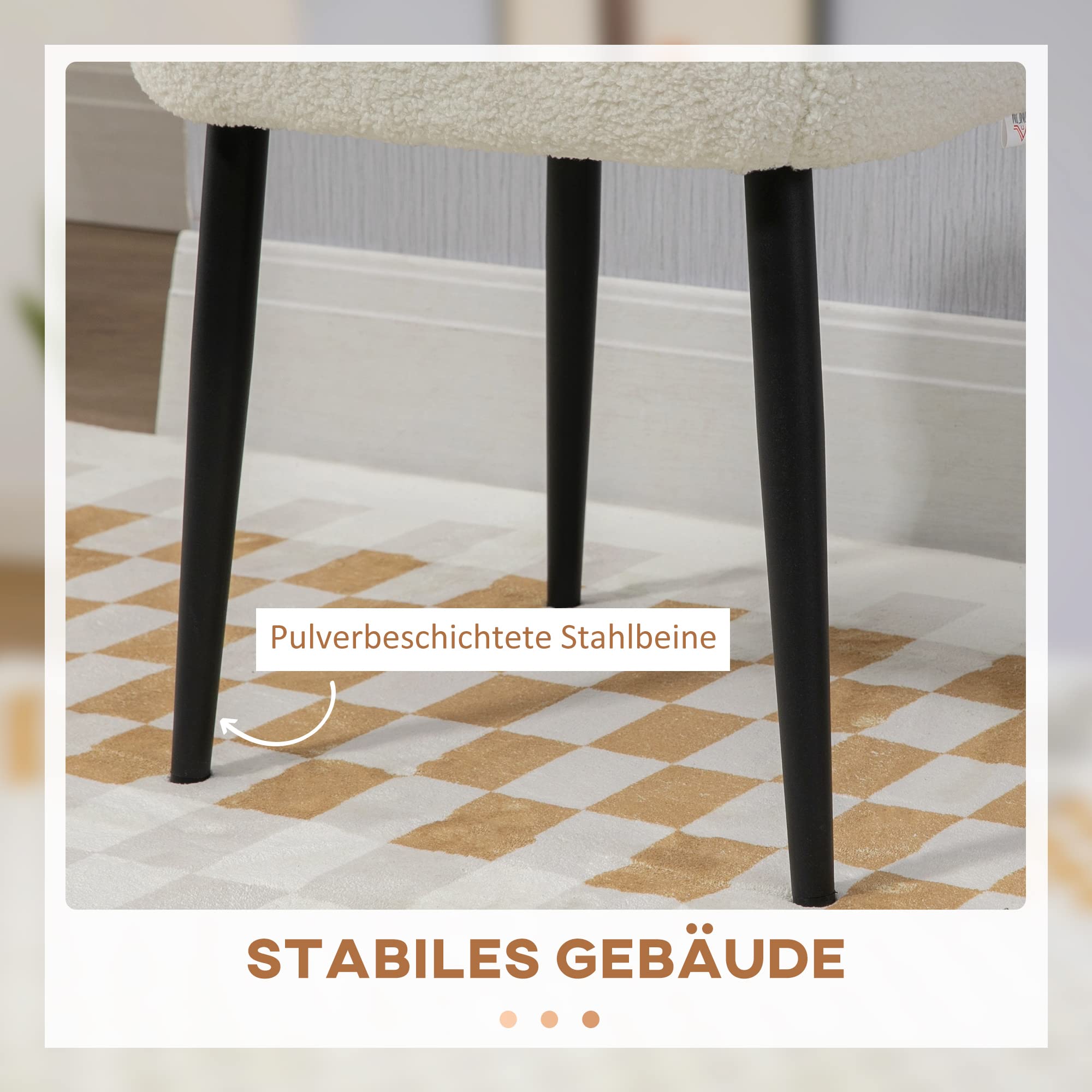 Vierkante - Houten - Grijze - HOMCOM - Klassieke Poefs