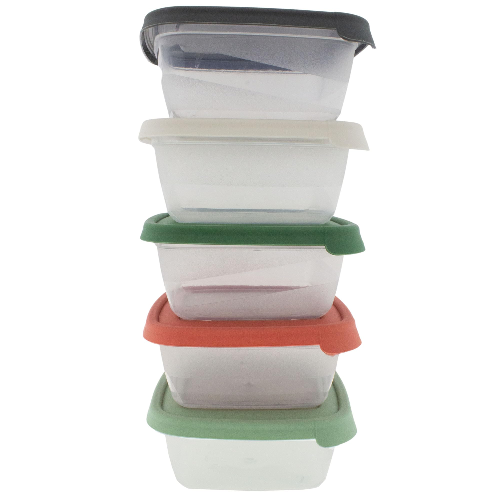 4 Frischhaltedosen Mit Deckel – 280 Ml / 500 Ml / 1000 Ml / 1800 Ml, Mikrowellengeeignet, Für Kühlschrank & Gefrierfach