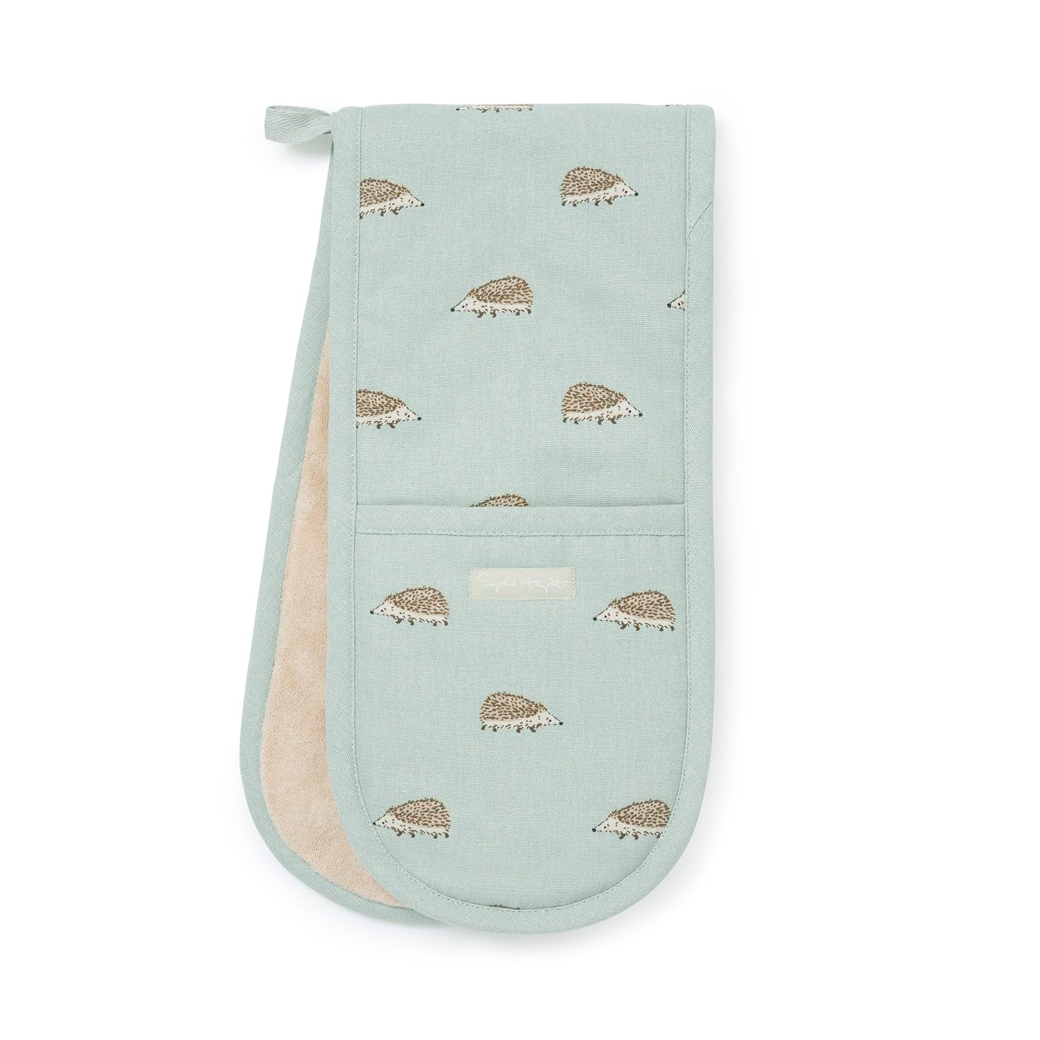 Sophie Allport Blue Hedgehogs Double Oven Glove