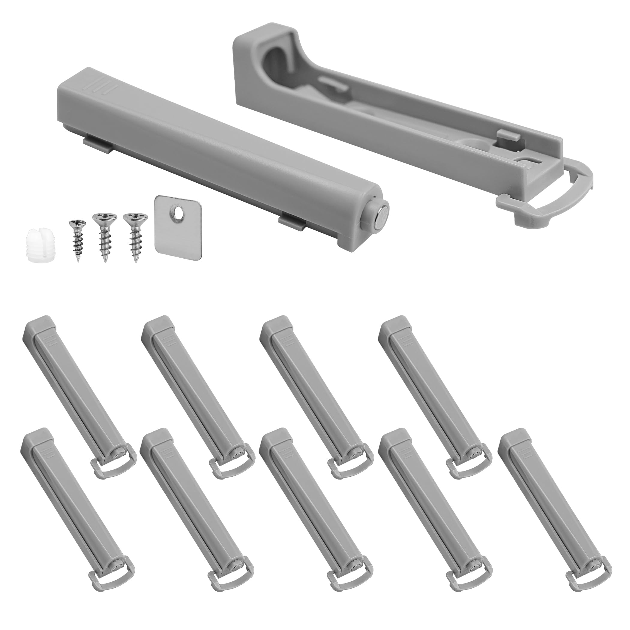 Push to Open Door Latch, 10 Pack Strong Spring Push Latch for Hidden Door Cabinet Pull Kitchen Drawer Catch,Pop Out Release Touch Push to Open Hardware