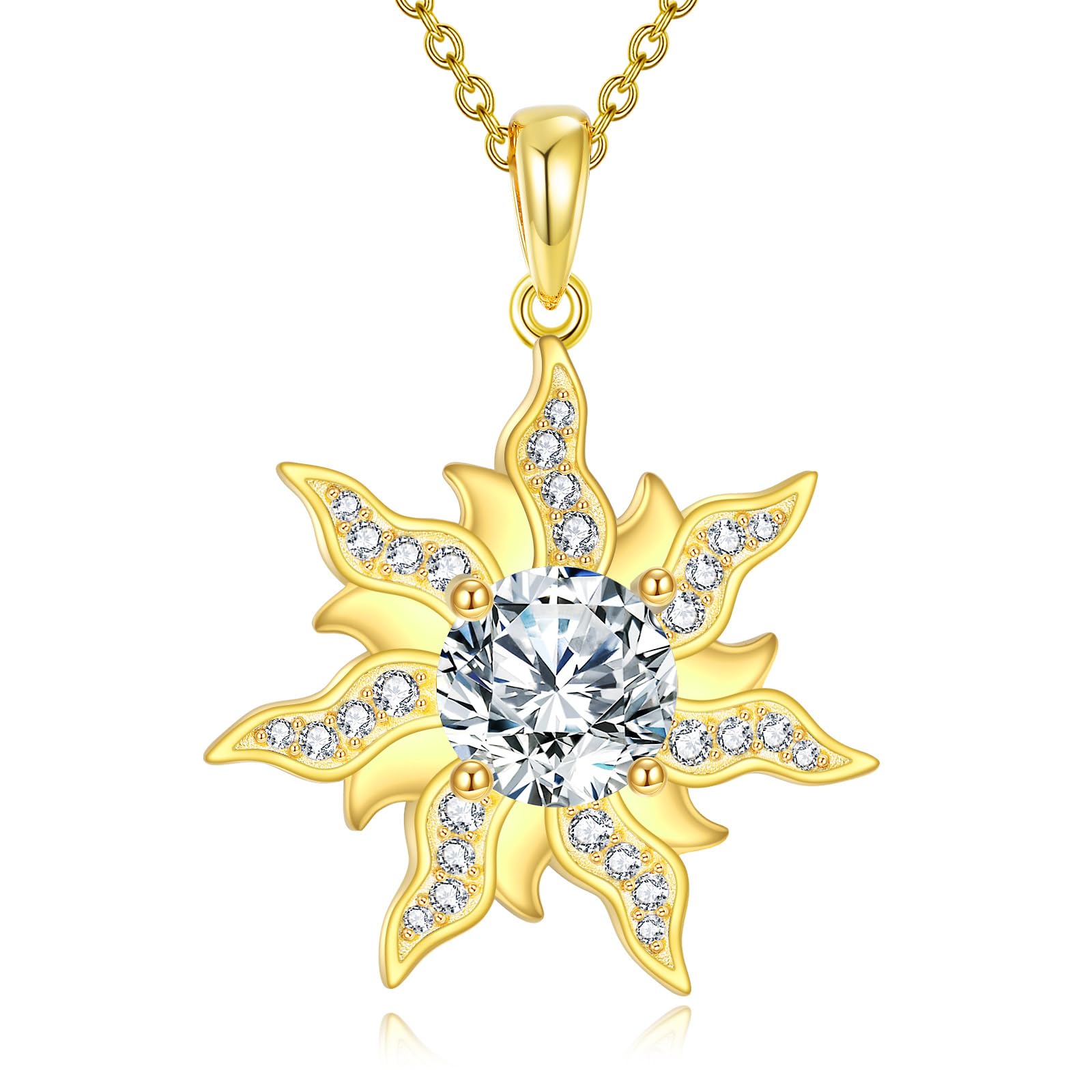 ZPMMPZ Moissanite Necklace for Women 925 Sterling Silver Eternal Pendant 1ct Lab Diamond…
