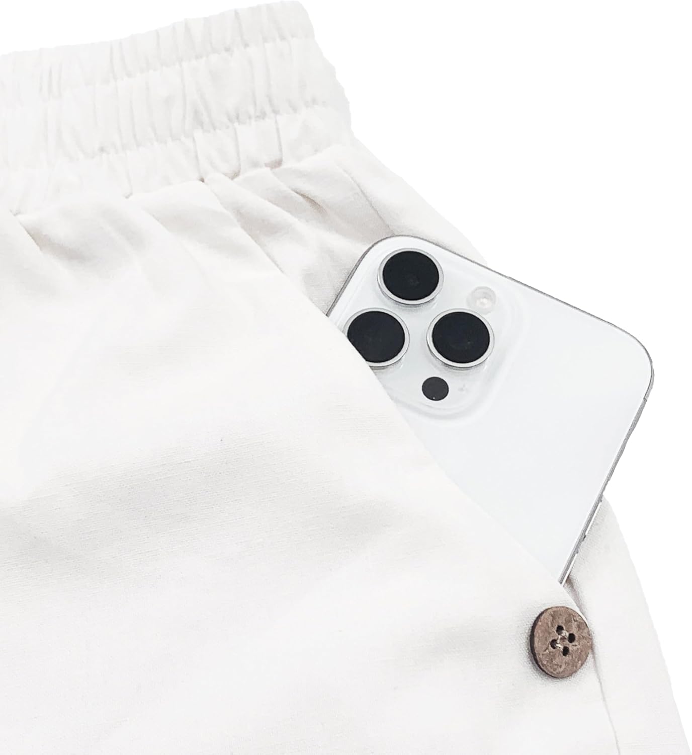 Women Linen Pants Summer 2026 High Waist Comfy Gauze Slacks Lightweight Casual Loose Trousers with Pockets - Image 4