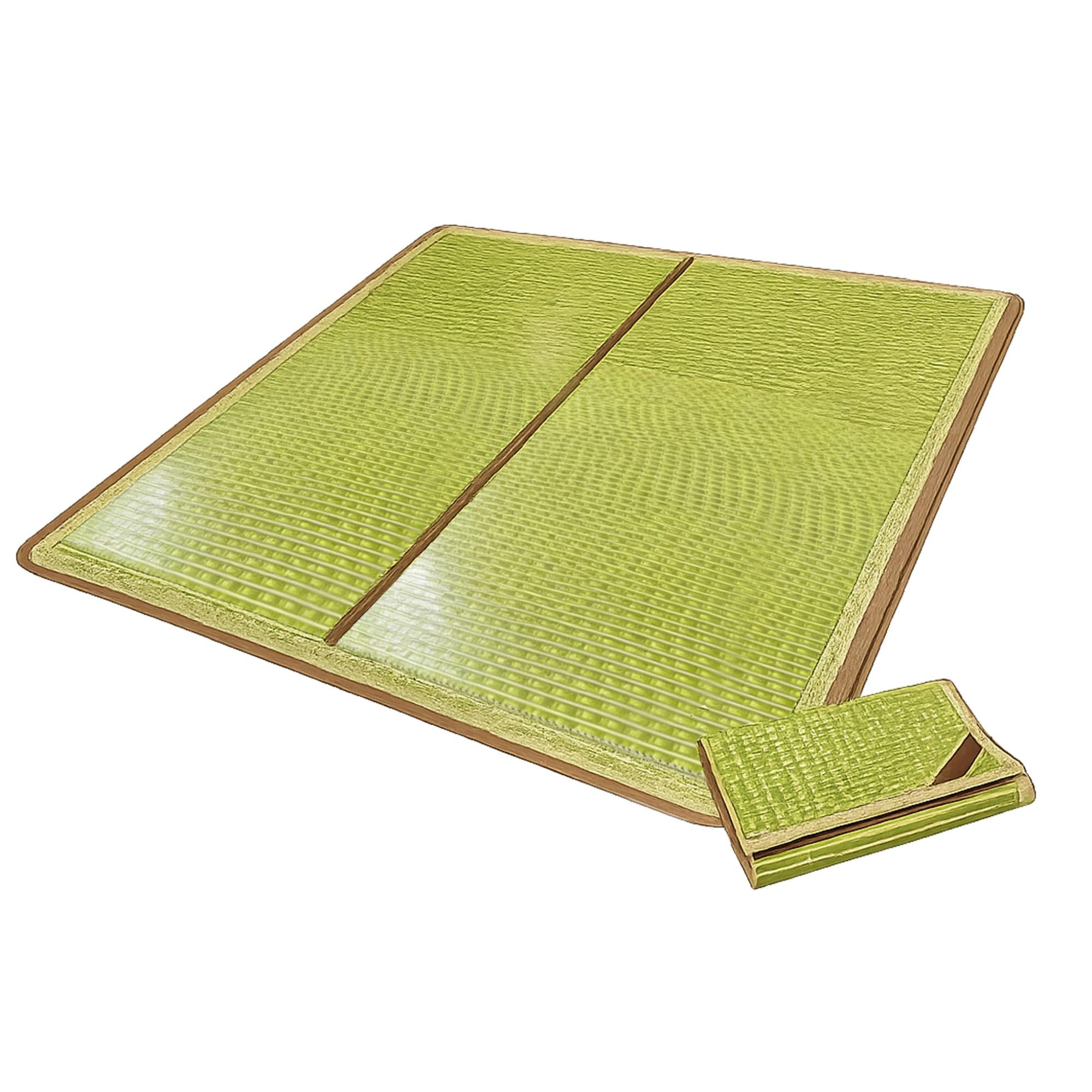 Summer Cooling Bamboo Sleeping Mat, Foldable Cooling Mattress Topper Pad, Reversible Breathable Rattan Bed Mat & Air Conditioning Sheet For Home, School Dorm, RV (Pillowcase Not Included)(L190xw90cm)