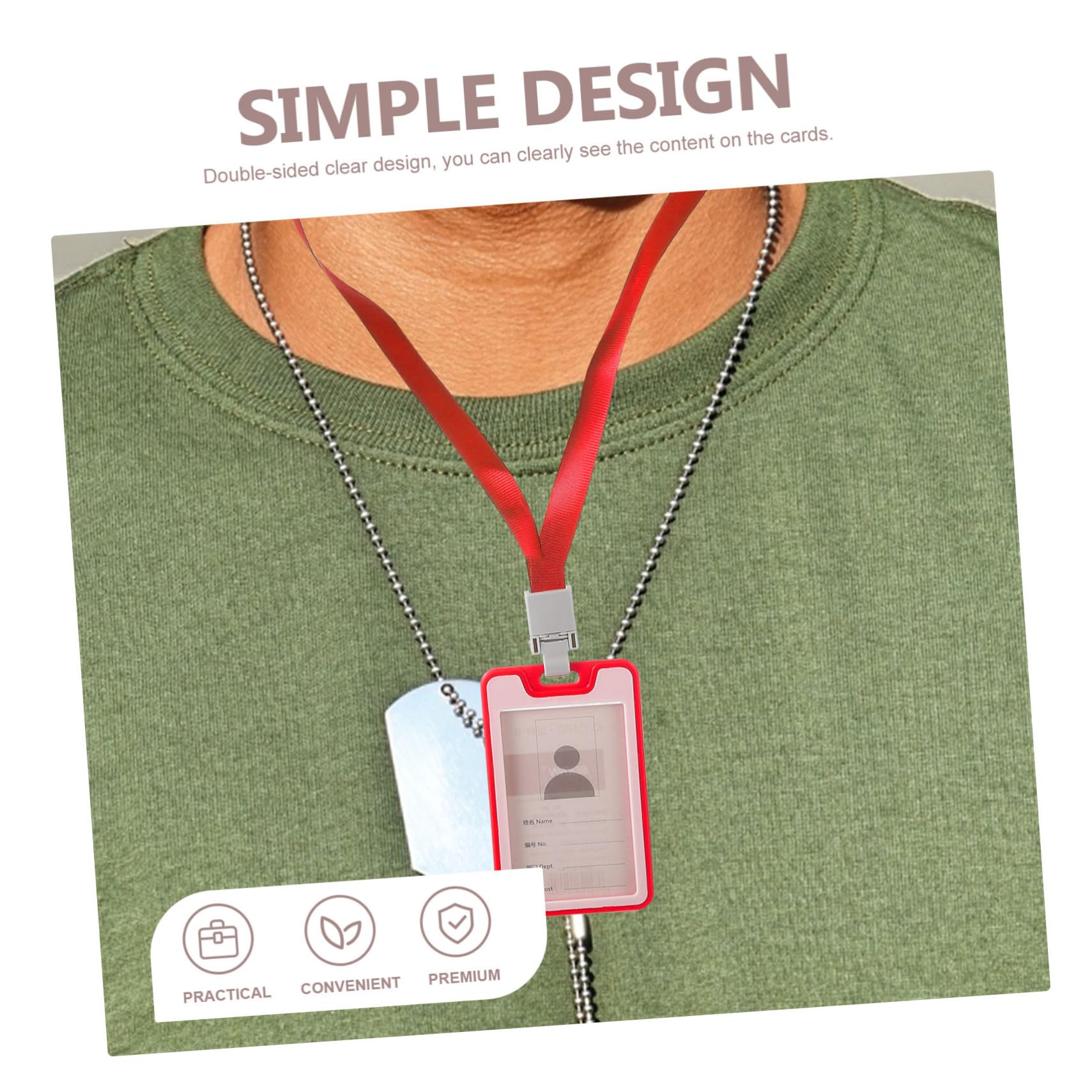 EXCEART 50stücke Id Kartenhalter Mit Lanyard Robuste Ausweishalter Für Studenten Und Mitarbeiter Doppelseitiges Design Transparent Und Wiederverwendbar Für Verschiedene Kartenarten