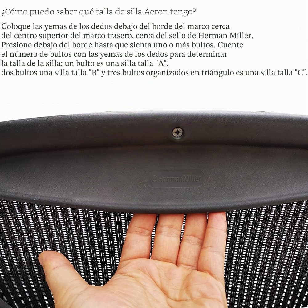 Inserto de espuma de repuesto para silla de oficina Herman Miller Classic Aeron tamaño A B C, color negro y gris