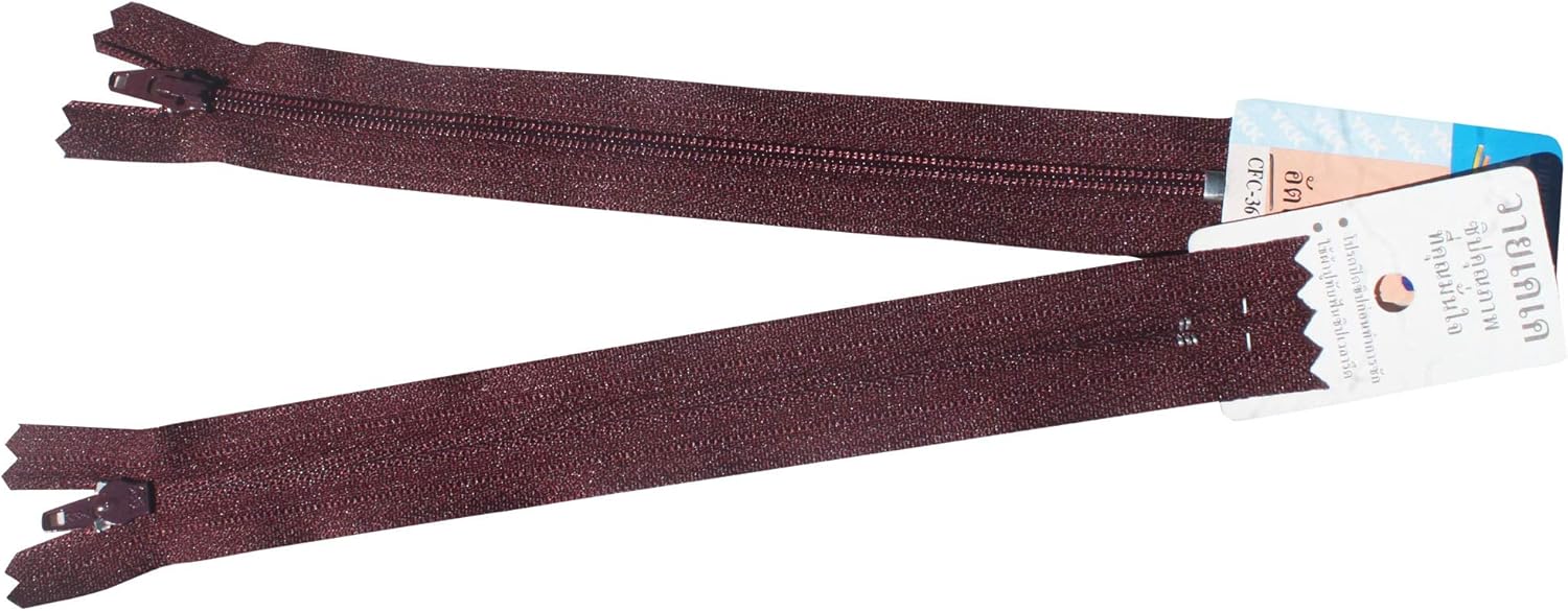 Full Funk Quality Thai Brand Zipper Zip - Bulk Wholesale Pack Select Length, 7 inch Length - 1 Zip, Bole Brown