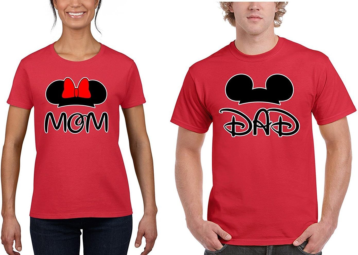 GOOD SHOPPERS ACTIVEWEAR-Matching Shirts for Couples,Women and Men's T-Shirts with Cartoon Mouse Graphic Design,Cotton Shirt