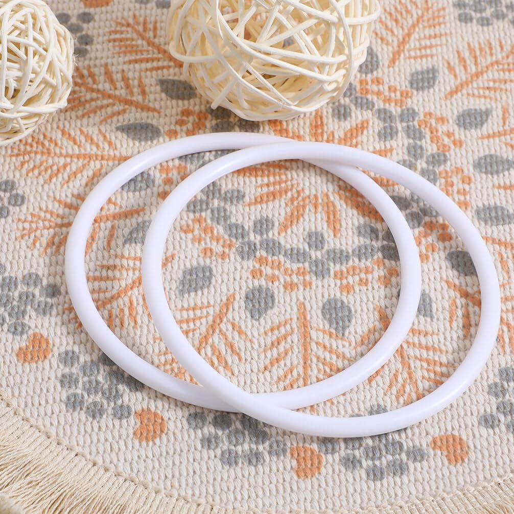 Operitacx 30pcs Plasctic Dream Catcher Rings, Small 6 cm Craft Rings Hoop for Crafts Dream Catcher Holiday Celebration - Image 4