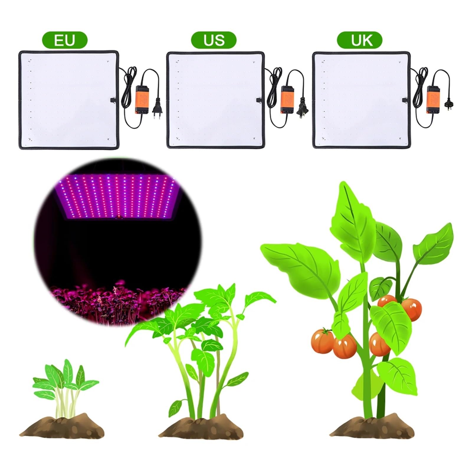 Phyto Grow Light Rot Blau LED Voll Lampe 45W 225 for Indoor Zelt Pflanzen Wachstumslicht UV Indoor-Anbau